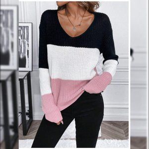 Plus Size | Striped Reversible Sweater